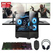 Pc Streamer I5 12400F, 16GB 3200Mhz, RTX 5060 8GB, H610, SSD 480GB M.2, 600W, 3 Fans RGB, Monitor 24