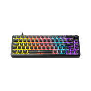 Teclado Gamer Kalkan Drakar, 65% Iluminação Rainbow, Preto, Com Roda de Volume, Keycap Pudding, Switch Brown, KLK000052