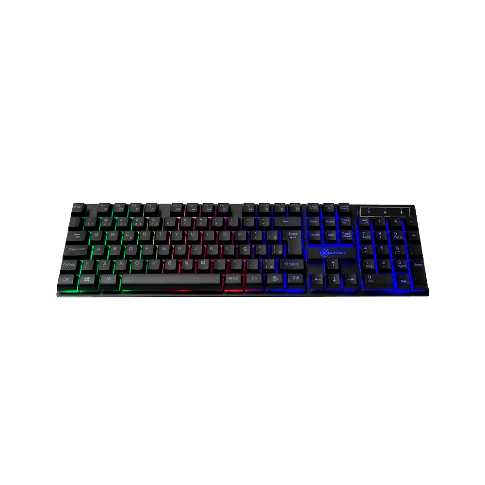 Teclado Gamer Kalkan Hati, Preto, ABNT2, Rainbow, KLK00012
