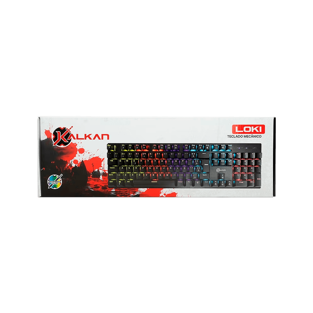 Teclado Mecânico Gamer Kalkan Loki, Iluminação, Rainbow, Preto, ABNT2, Switch Brown, KLK00013 - Imagem 4