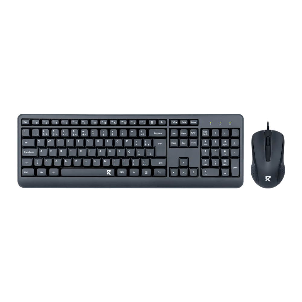 Combo Teclado e Mouse Redragon Office BS-7092, USB, 1200 DPI, Preto