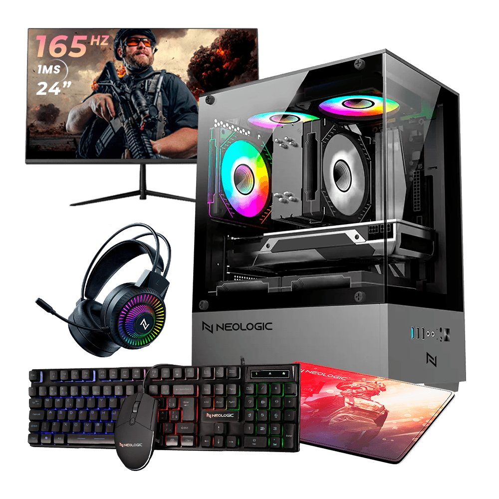 Pc Gamer Completo Ryzen 5 5600GT, 16GB 3200Mhz, (Radeon Vega 7 Integrado), A520M, SSD 480GB, 500W 80 Plus, 3 fans RGB, Neologic - NLI89955