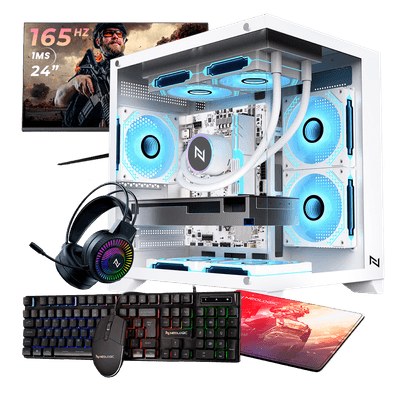 Pc Gamer Completo Ryzen 5 4500, 16GB 3200Mhz, (RX 6600 8GB), A520M, SSD 480GB, 500W 80 Plus, Monitor 24 165Hz, Neologic - NLI89179