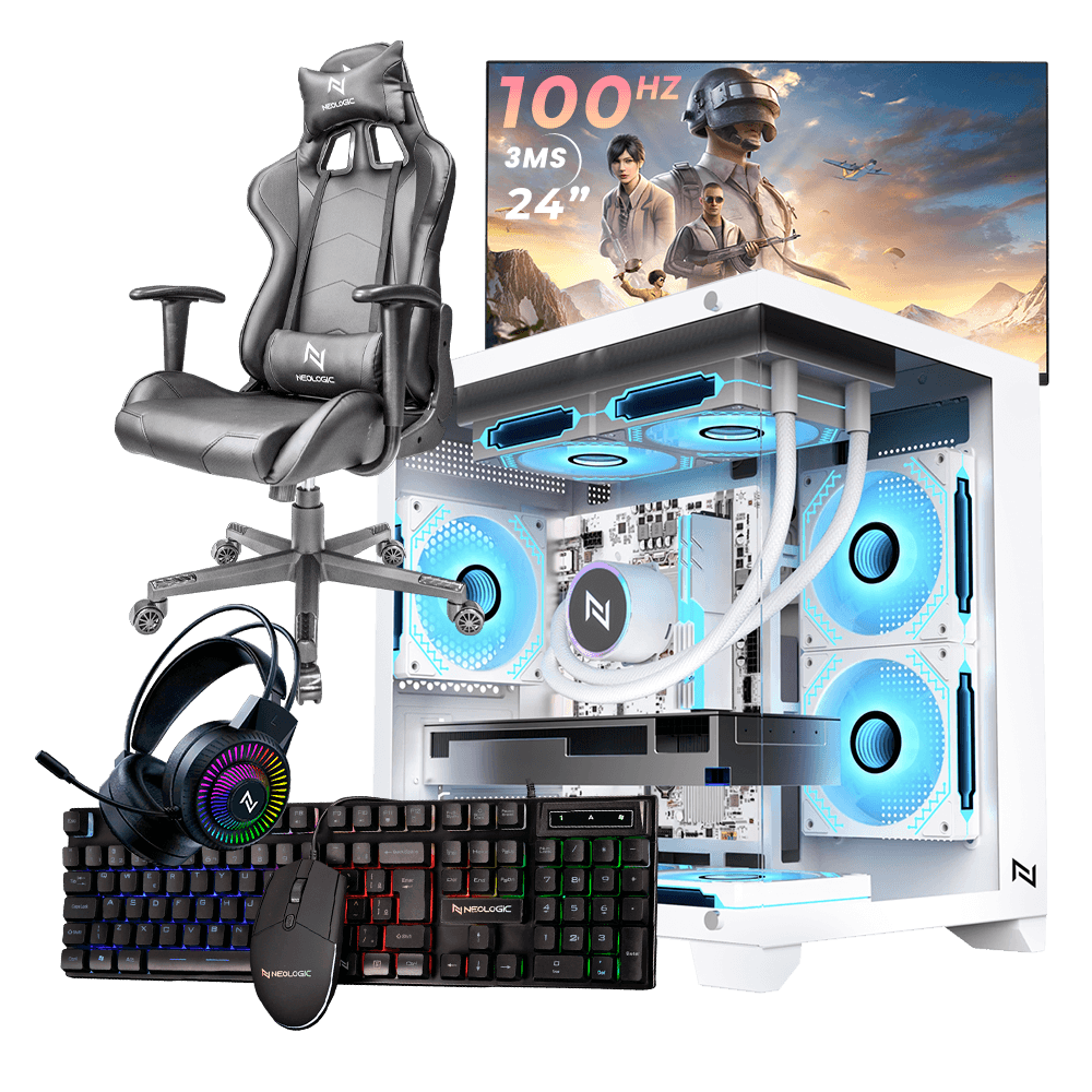 Pc Gamer Completo Ryzen 5 5600GT, 16GB 3200Mhz, (Radeon Vega 7 Integrado), A520M DX, SSD 480GB, 500W 80 Plus, 3 fans, Cadeira, Neologic - NLI89168