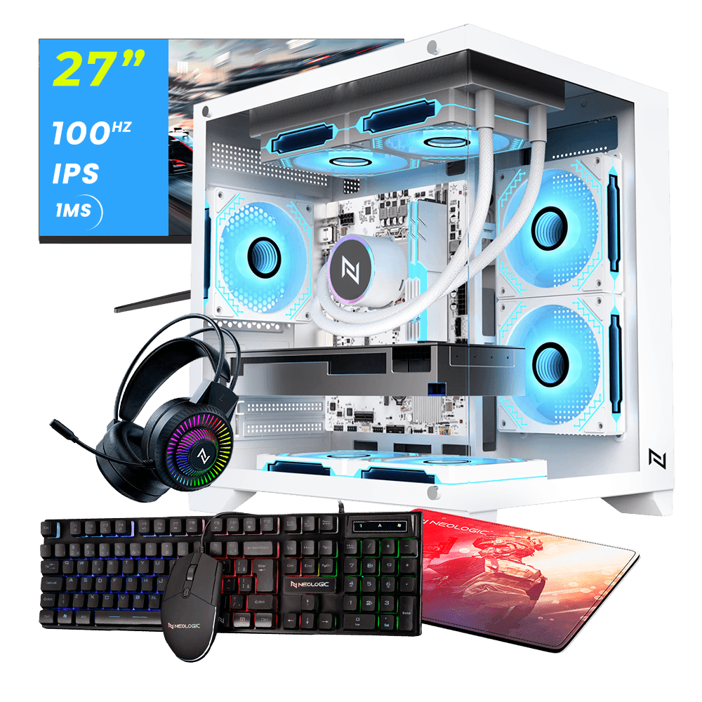 Pc Gamer Completo Ryzen 5 5600GT, 16GB 3200Mhz, (Radeon Vega 7 Integrado), A520M, SSD 480GB, 500W 80 Plus, Monitor 27 100Hz, Neologic - NLI89118