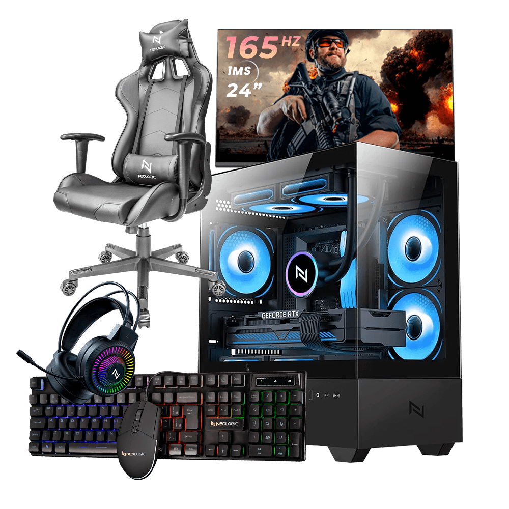 Pc Gamer Completo Ryzen 5 5600GT, 16GB 3200Mhz, (Radeon Vega 7 Integrado), A520M DX, SSD 480GB, 500W 80 Plus, 3 fans, Cadeira, Neologic - NLI89154