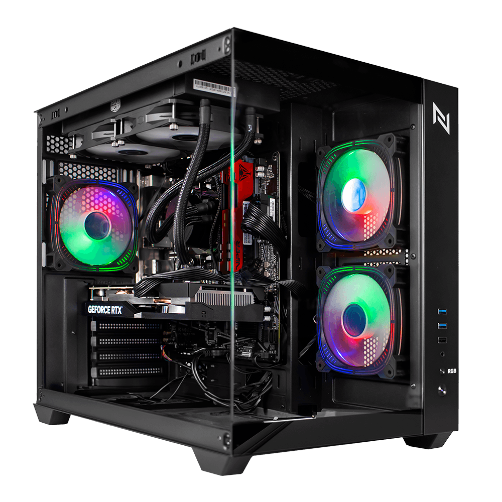 Pc Gamer AMD Ryzen 5 5600GT 16GB 3200MHZ (Radeon Vega 7), A520M, SSD 480GB, 500w, Gabinete Aquario Black com 3 fans ARGB, Neologic - NLI87564