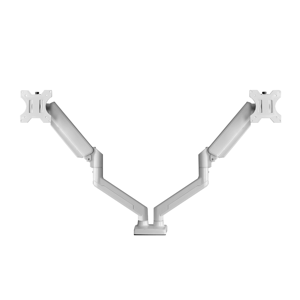Suporte de Mesa Bluecase Ergo Flexy, Articulado, Com Pistão, para 2 Monitores 12 Até 32 Pol, Branco, BSMTG02-3WBX