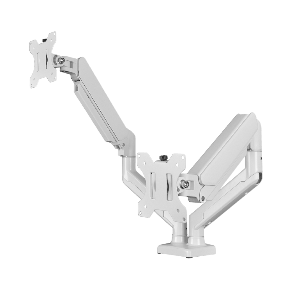 Suporte de Mesa Bluecase Ergo Flexy, Articulado, Com Pistão, para 2 Monitores 12 Até 32 Pol, Branco, BSMTG02-3WBX - Imagem 2