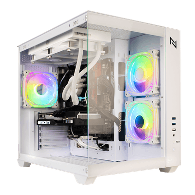 computador compacto com iluminação