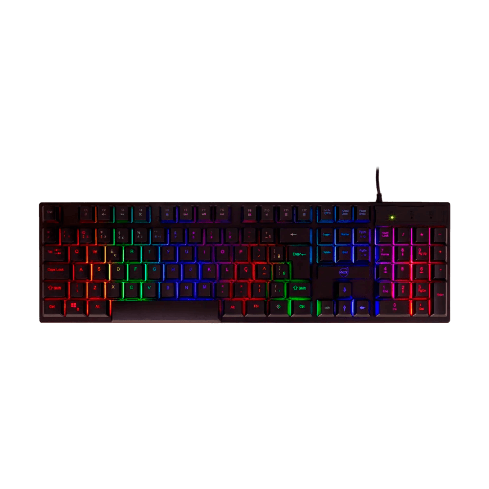 Teclado Gamer Dazz GTE1000, Rainbow, ABNT2, USB 2.0, Preto
