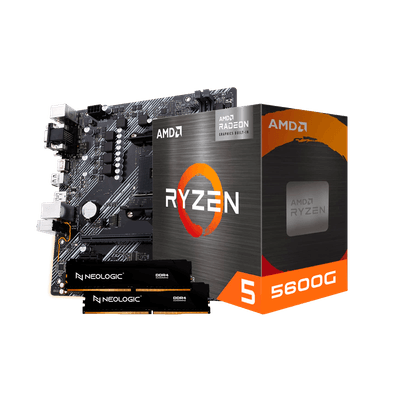 Kit Upgrade AMD Ryzen 5 5600GT, Placa Mãe A520M, 16GB DDR4, Neologic - NLI84110 com alto desempenho para jogos intensos e Kit Upgrade AMD Ryzen 5 5600GT, Placa Mãe A520M, 16GB DDR4, Neologic - NLI84110 com alto desempenho para jogos intensos e