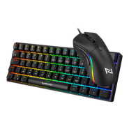 Kit Teclado Precision Pro Dark  60% Switch Blue + Mouse Neologic Custom 12.000 DPI