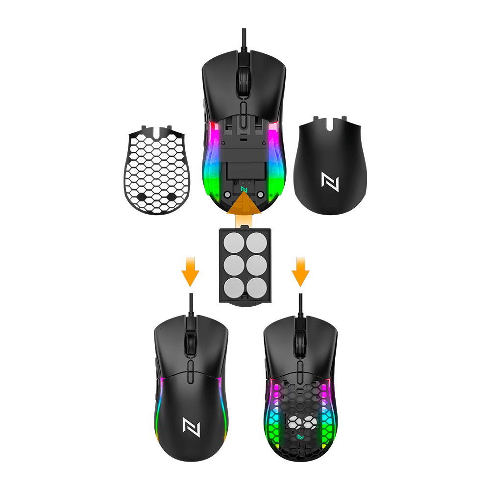 Kit Teclado Precision Pro Dark 60% Switch Blue + Mouse Neologic Custom 12.000 DPI - Imagem 2