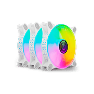 Kit Cooler Fans Nexus Gamer NX120 K3W, ARGB, Branco, 120mm, 3 Unidades