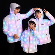 Blusa Neologic, Branca, Com Led Rainbow, Com Capuz, (Tamanho G)