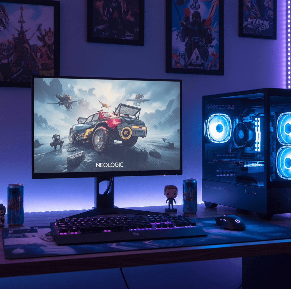 Pc Gamer Ryzen 5 5500, 16GB 3200Mhz, (RTX 5060 8GB), A520M, SSD 480GB, 600W 80 Plus, 3 fans RGB, Neologic - NLI90207 - Imagem 4