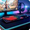 Teclado Gamer Mecânico Skyloong GK75 Jiuwei, Switch Silver, 3 Modos, RGB, Hot Swap, 4000mah, Preto com design moderno,