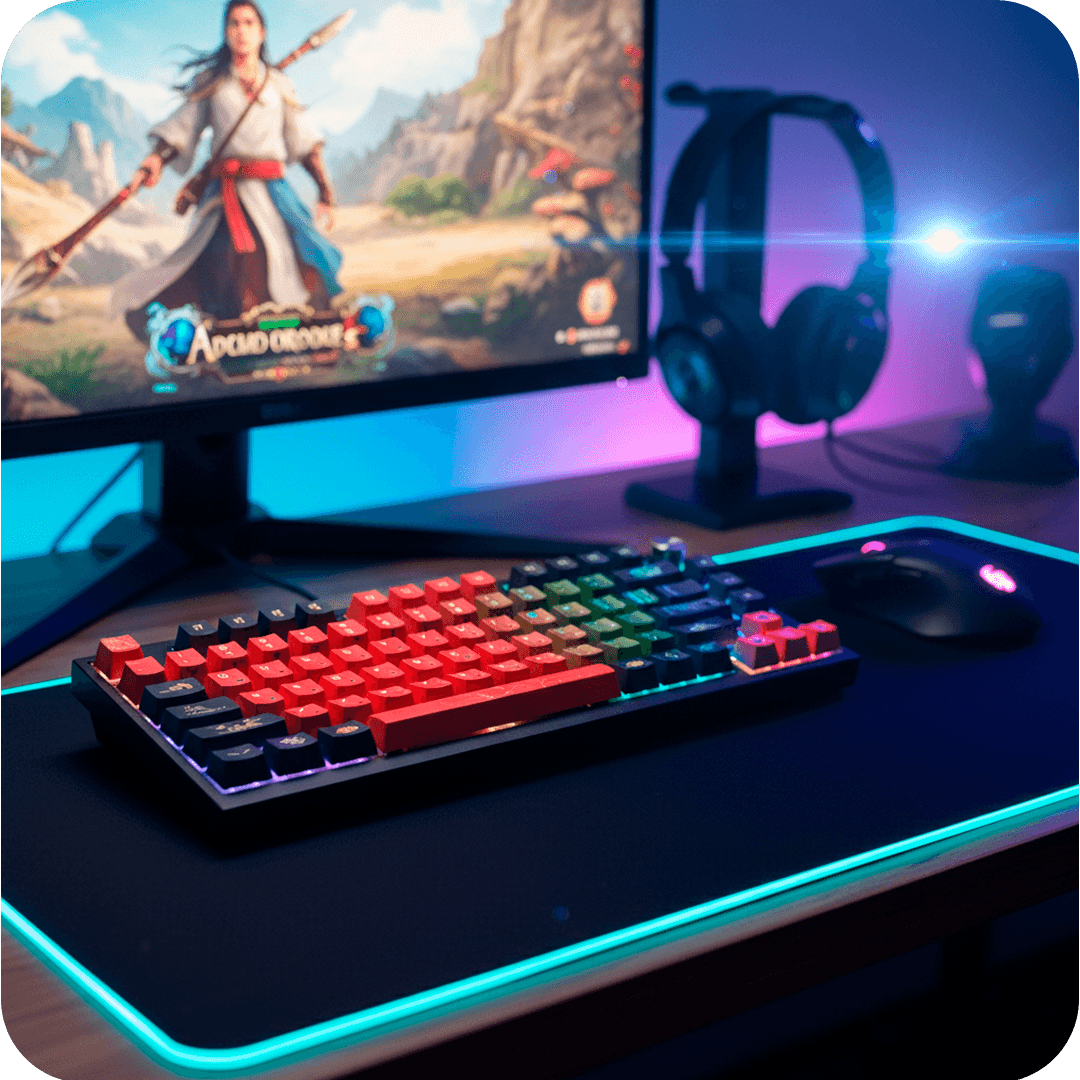 Teclado Gamer Mecânico Skyloong GK75 Jiuwei, Switch Silver, 3 Modos, RGB, Hot Swap, 4000mah, Preto - Imagem 4