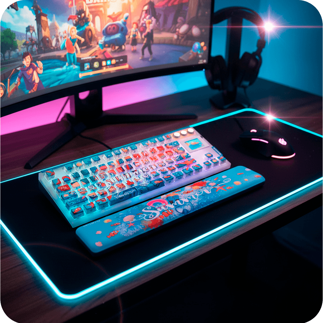 Teclado Gamer Mecânico Skyloong GK87 Pro Summer, Switch KTT Silver, 3 Modos, RGB, Hot Swap, 4000mAh - Imagem 5