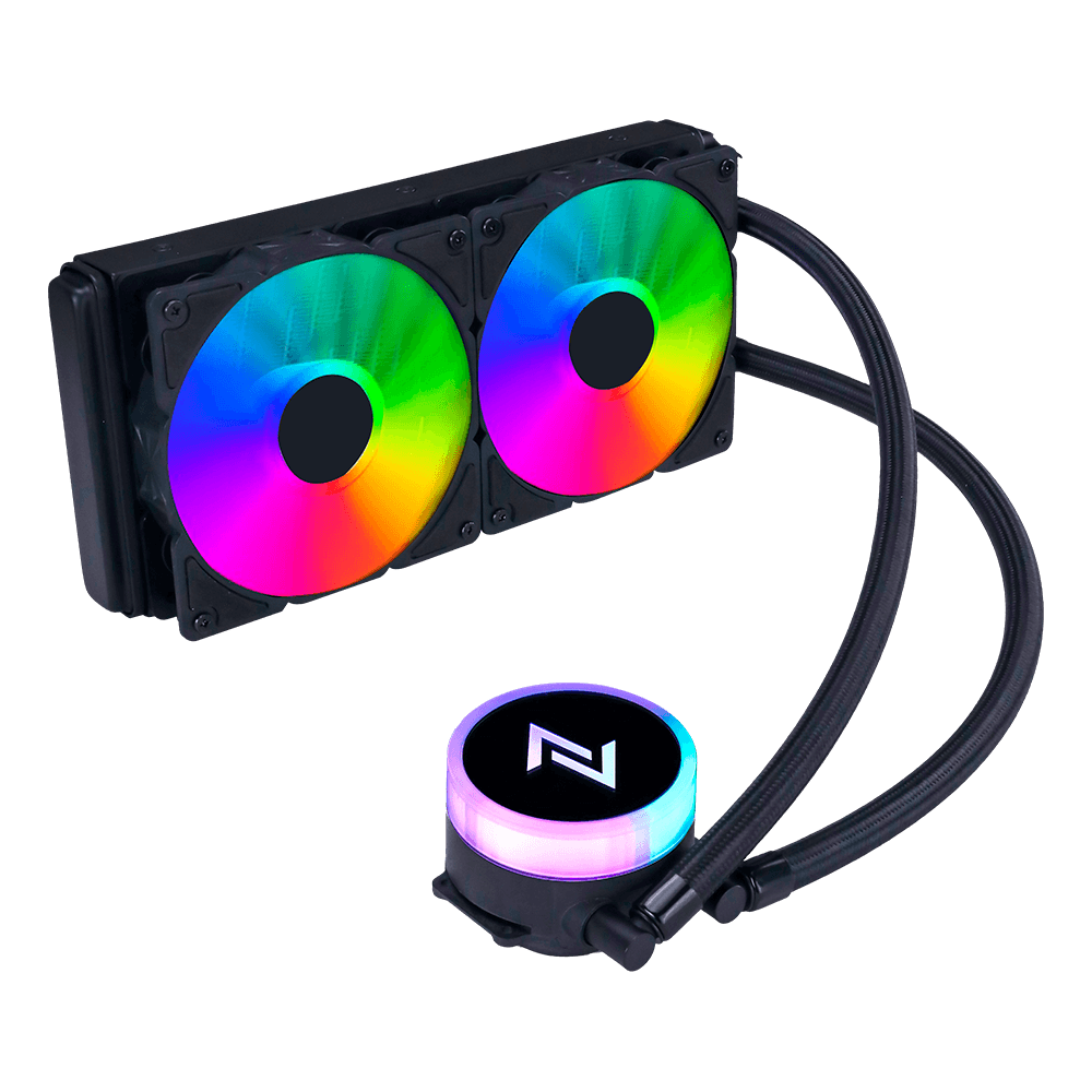 Water Cooler Neologic Liquid Color Dark Storm 2.4, Intel/AMD, Rainbow, 240mm, Preto, NLDRK240R