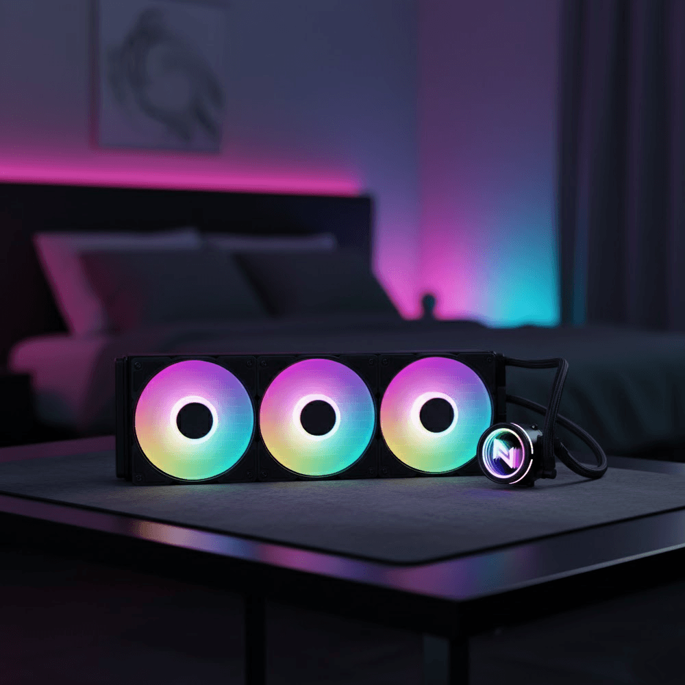 Water Cooler Neologic Liquid Color Dark Storm 3.6, Intel/AMD, ARGB, 360mm, Preto, NLDRK360ARGB - Imagem 3