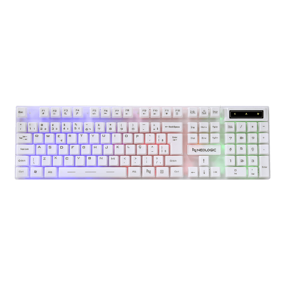Teclado Gamer Neologic Infinite Play White Semi Mecânico - shopinfo