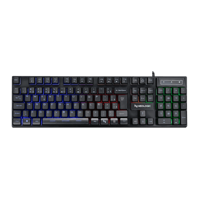 Teclado Gamer Neologic Infinite Play Black, Semi Mecânico, ABNT2, Rainbow, Preto, IFNT-BLK com alto desempenho para jogos