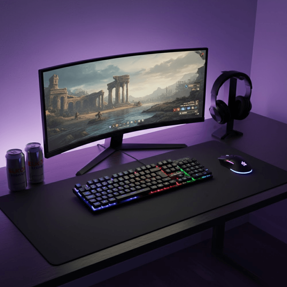 Teclado Gamer Neologic Infinite Play Black, Semi Mecânico, ABNT2, Rainbow, Preto, IFNT-BLK - Imagem 3