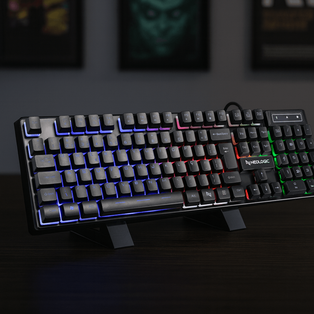 Teclado Gamer Neologic Infinite Play Black, Semi Mecânico, ABNT2, Rainbow, Preto, IFNT-BLK - Imagem 4