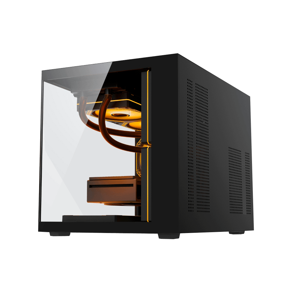 Gabinete Gamer Duex Aquário, Mid-Tower, Lateral e Frontal de Vidro, Preto, 3x Fans ARGB - DXGA325BK - Imagem 3