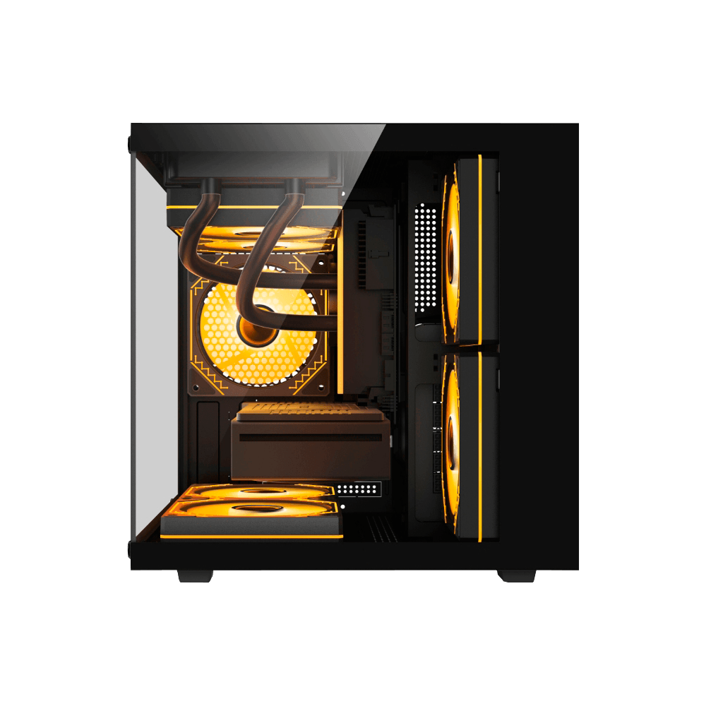 Gabinete Gamer Duex Aquário, Mid-Tower, Lateral e Frontal de Vidro, Preto, Sem Fans - DXGA325BK - Imagem 2