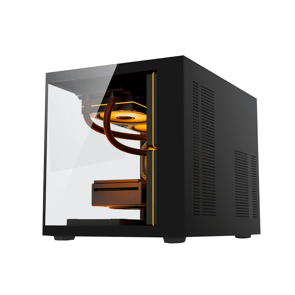 Gabinete Gamer Duex Aquário, Mid-Tower, Lateral e Frontal de Vidro, Preto, Sem Fans - DXGA325BK - Imagem 4