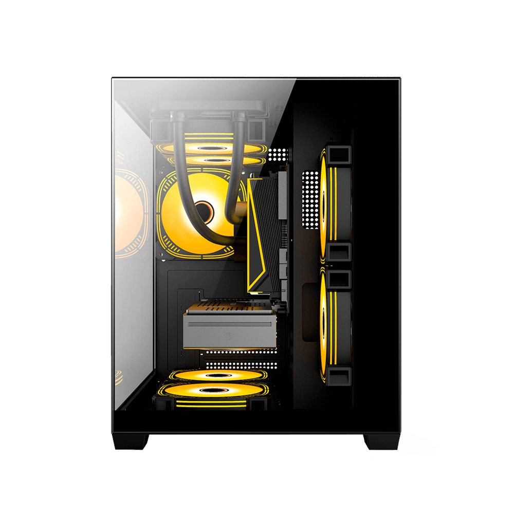 Gabinete Gamer Duex Aquário, Mid-Tower, Lateral e Frontal de Vidro, Preto, 3x Fans ARGB - DXGA275BK - Imagem 4