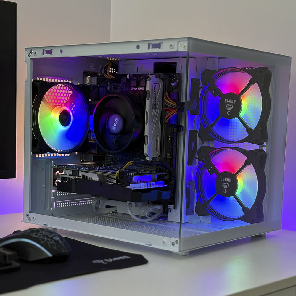 Pc Gamer Ryzen 5 4500, 16GB 3200Mhz, (RX 580 8GB), A520M, SSD 480GB, 500W 80 Plus, 3 fans RGB, Neologic - NLI90437