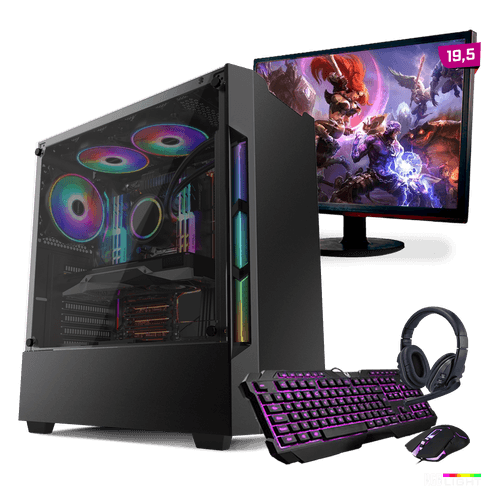 Kit PC Gamer Neologic Start NLI81427 Ryzen 3 2200G 8GB ( Radeon Vega 8 Integrado) SSD 480GB Monitor 19,5 Kit PC Gamer Neologic Start NLI81427 Ryzen 3 2200G 8GB ( Radeon Vega 8 Integrado) SSD 480GB Monitor 19,5