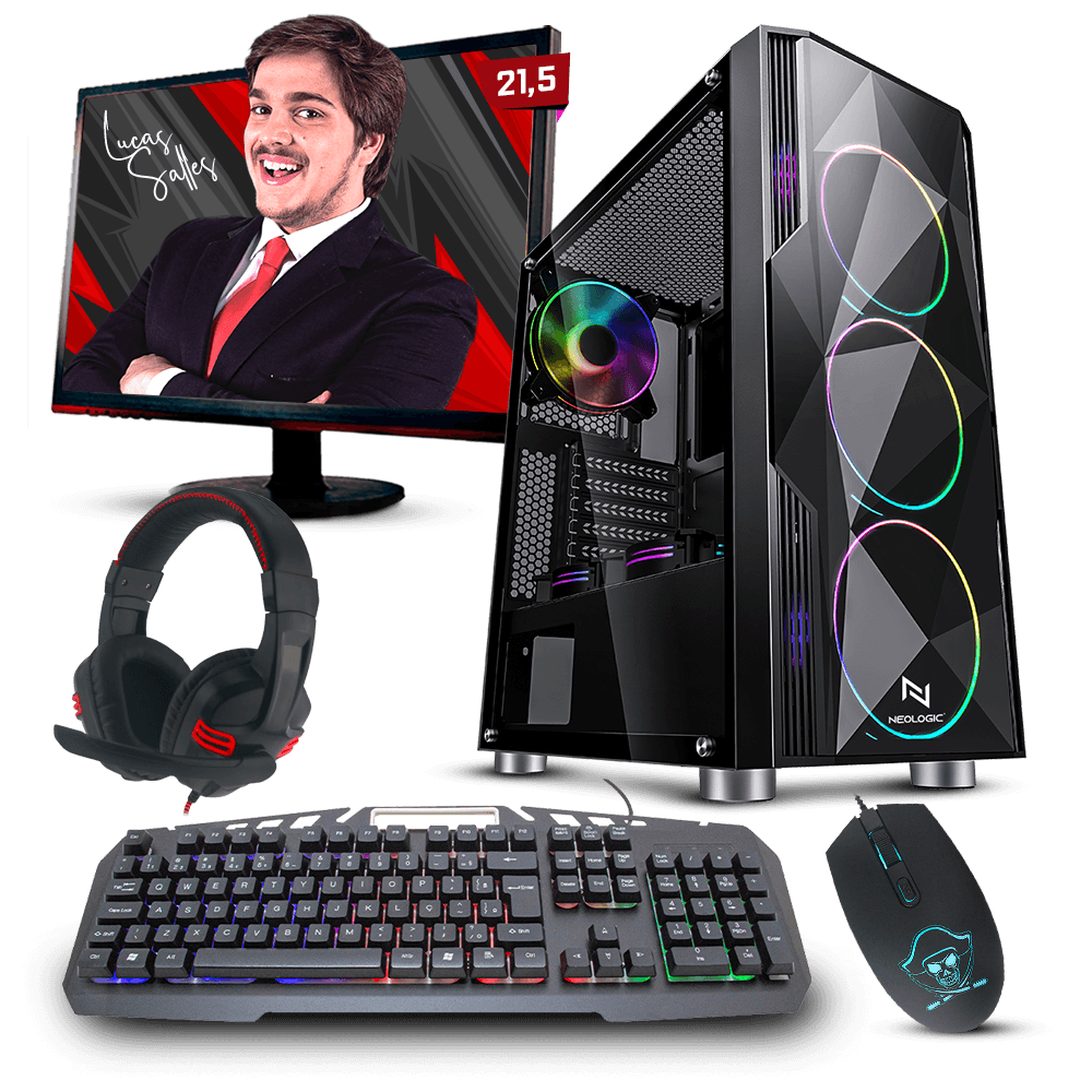 KIT PC Gamer Neologic NLI82085 Intel I59400F 8GB (GTX1650) SSD 240GB