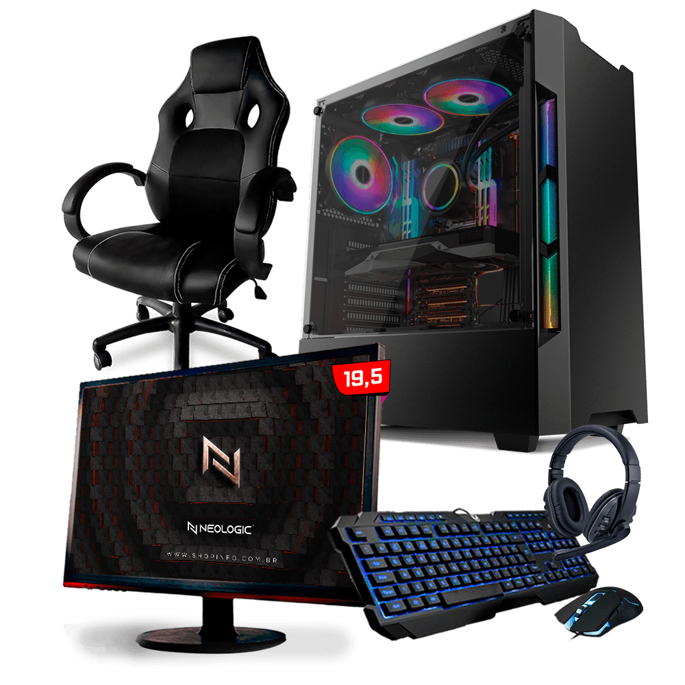 KIT PC Gamer Neologic NLI82231 AMD Ryzen 5 3500 8GB (RX 550 4GB) SSD