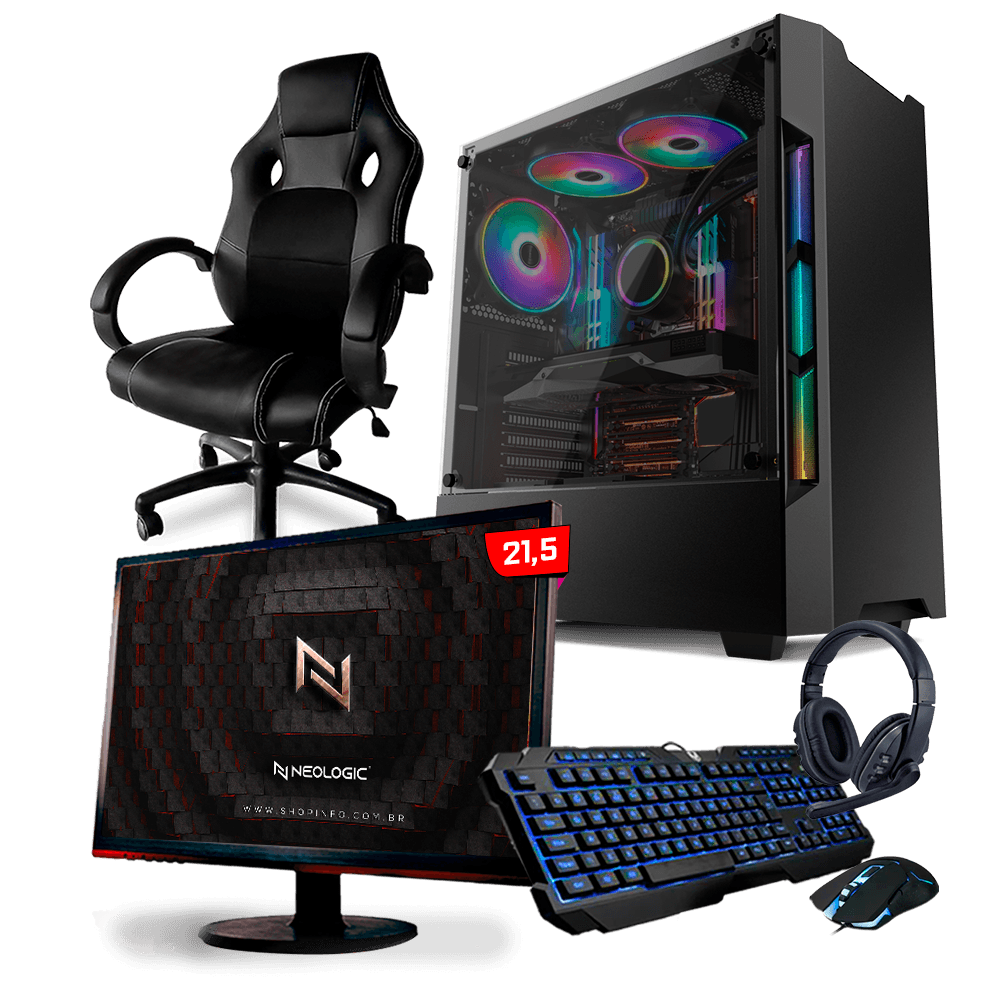 KIT PC Gamer Neologic NLI82261 AMD Ryzen 5 3500 16GB (GTX 1650 4GB